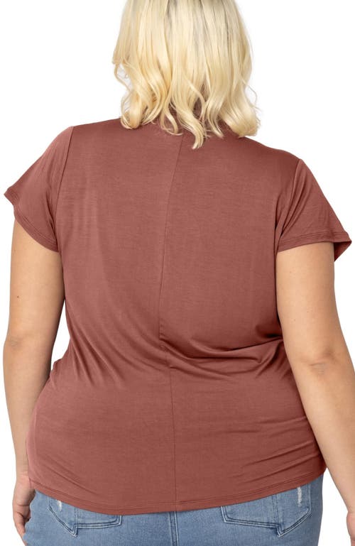 Kindred Bravely Draped Nursing Top In Brown