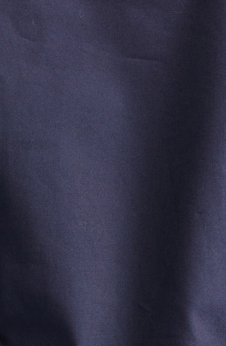 Sandy Liang Callie Ruffle Cotton Poplin Minidress, Alternate, color, Navy