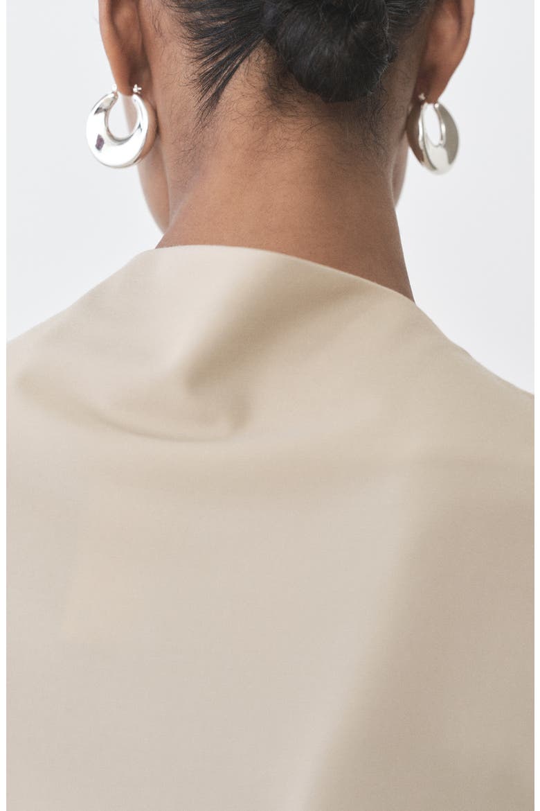 Candela Extended Shoulder Funnel Neck Top, Alternate, color, SAND