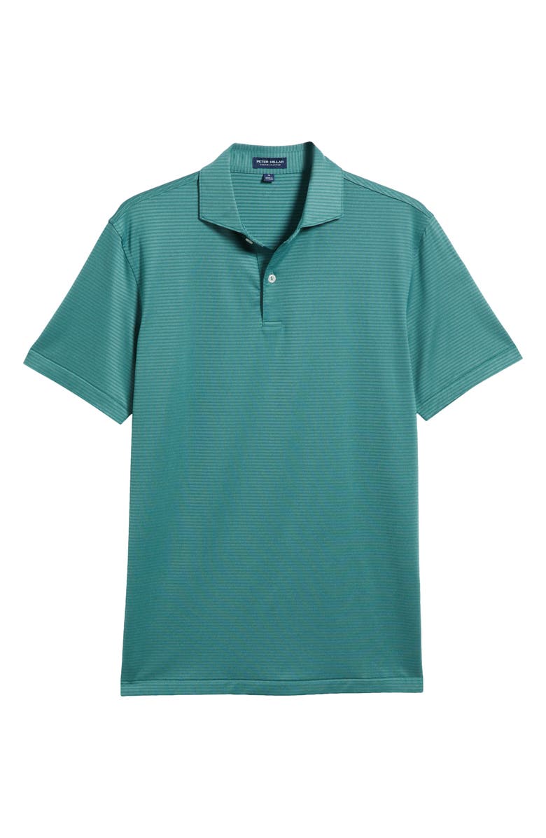 Peter Millar Crown Crafted Stripe Performance Jersey Polo, Alternate, color, Sherwood