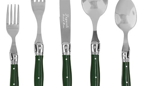 French Home 20-piece Laguiole Connoisseur Flatware Set In Green