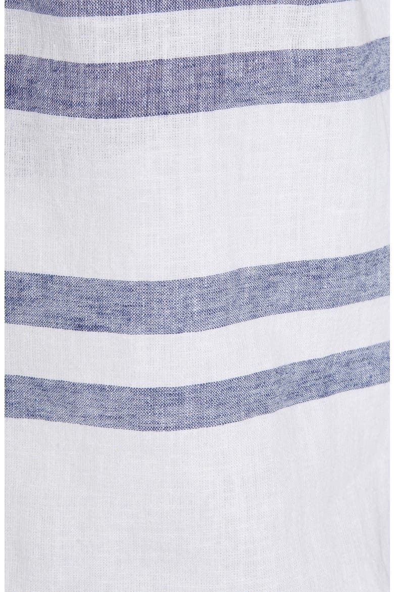 Ammara Stripe Linen & Cotton Top, Alternate, color, WHITE SNOW
