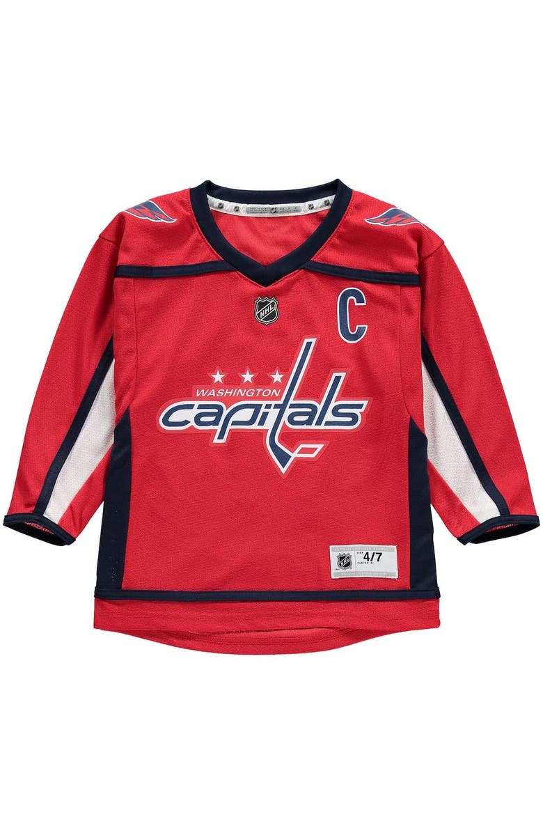 Outerstuff Preschool Alexander Ovechkin Red Washington Capitals Replica Player Jersey, Alternate, color, Red