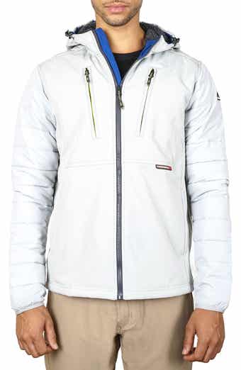 HAWKE & CO Softshell Bonded Faux Shearling Lined Zip Hoodie