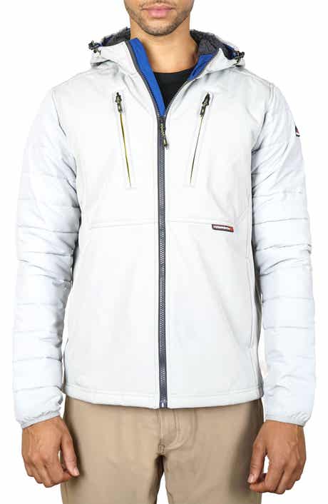 HAWKE & CO Softshell Bonded Faux Shearling Lined Zip Hoodie