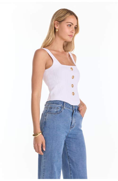 The Noli Shop Venus Button Top In White