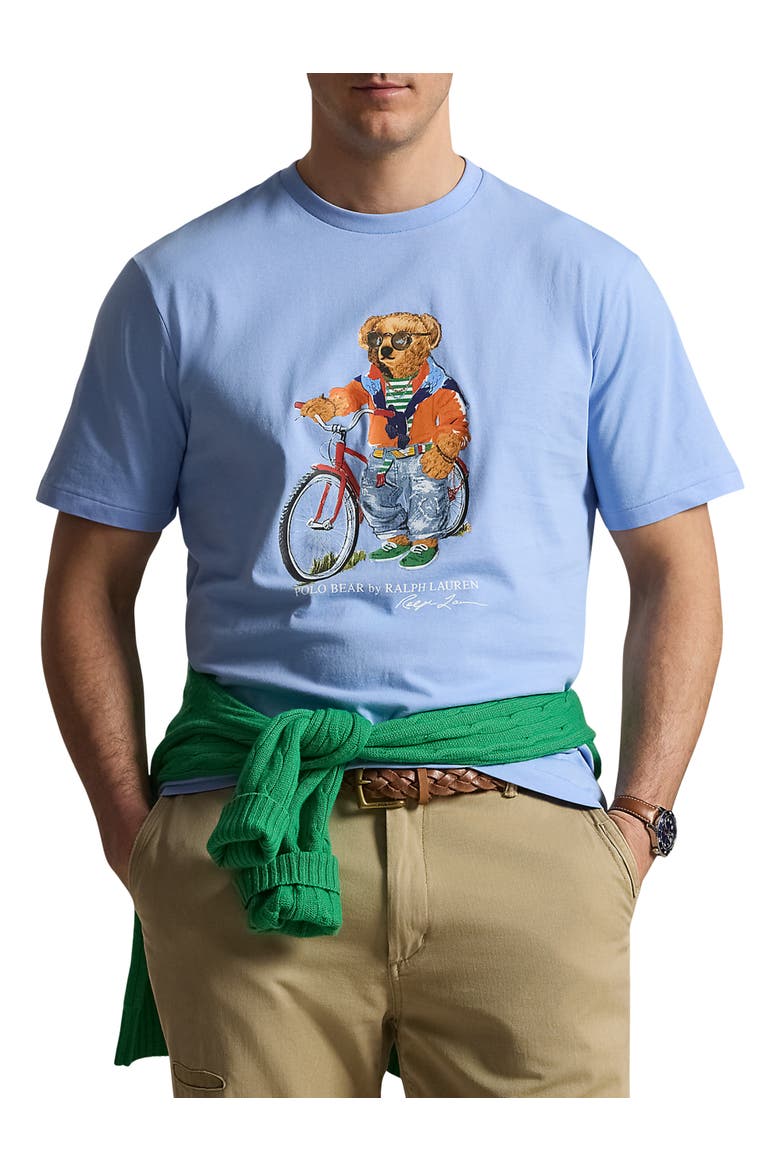 Big & Tall Summer Bear T-Shirt, Main, color, AUSTIN BLUE