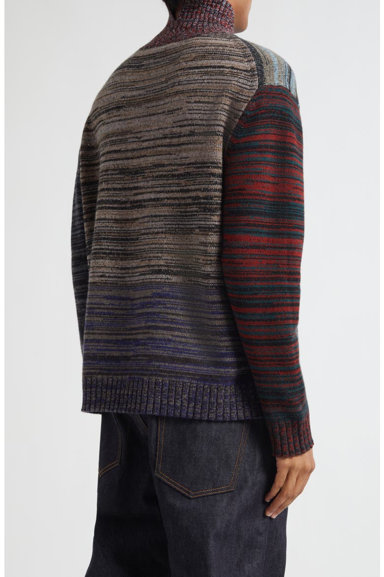 Carol Space Dye One of a Kind Turtleneck Sweater, Alternate, color, MEDIUM/ DARK