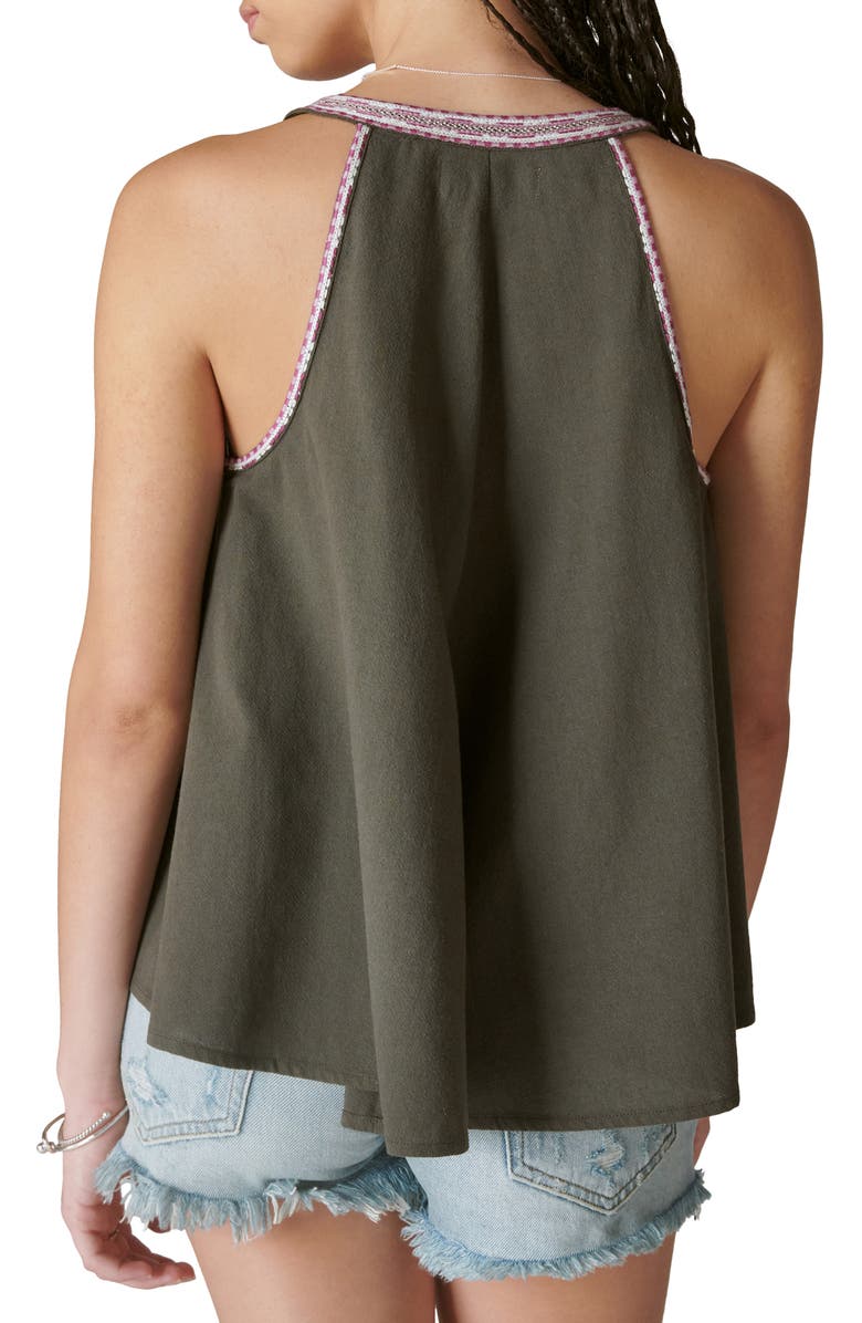 Lucky Brand Embroidered Swing Tank, Alternate, color, 