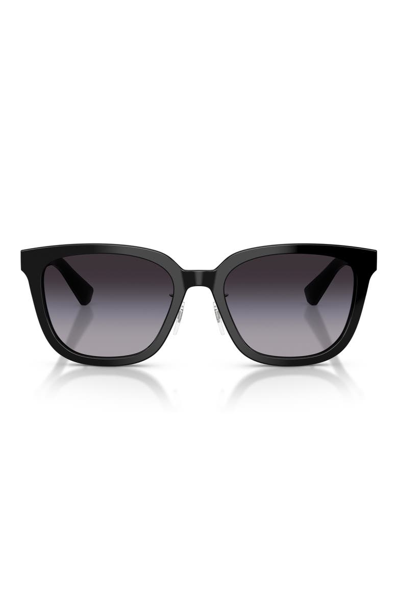 57mm Gradient Square Sunglasses, Main, color, BLACK / GREY GRADIENT