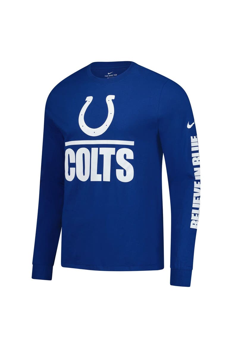Men's Nike Royal Indianapolis Colts Split Local Long Sleeve T-Shirt, Alternate, color, Royal
