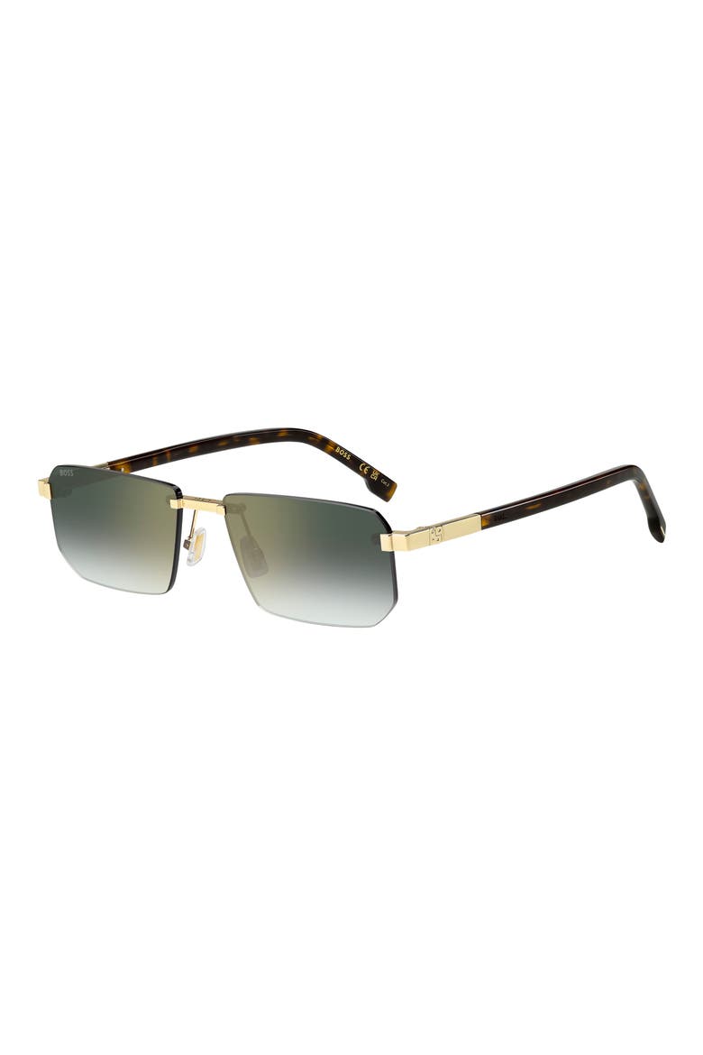 57mmm Sunglasses, Alternate, color, GOLD/ GREEN