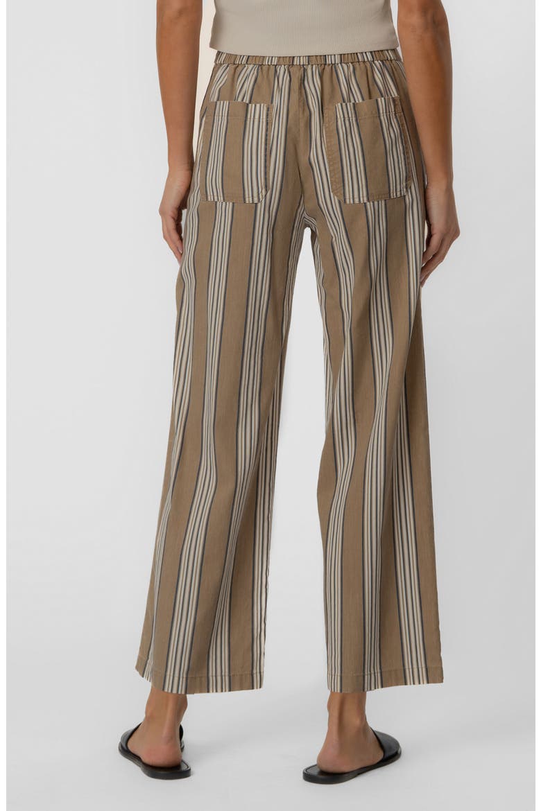 Topaz High Waist Wide Leg Jeans, Alternate, color, TAN/ NAVY