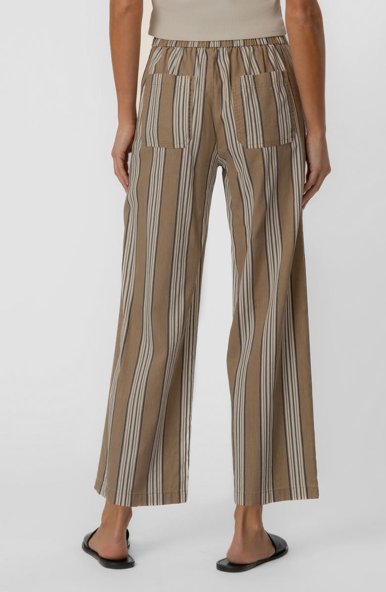KUT from the Kloth Topaz High Waist Wide Leg Jeans, Alternate, color, Tan/ Navy