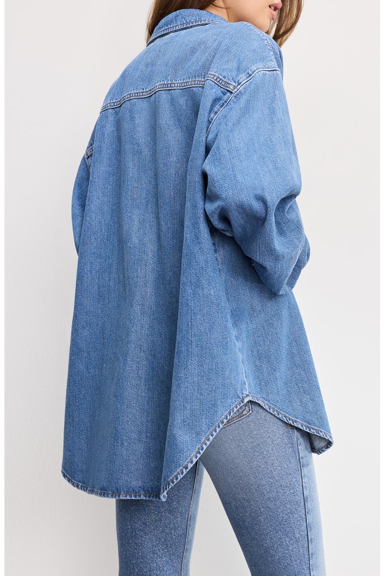 Oversized Denim Shirt, Alternate, color, INDIGO1024