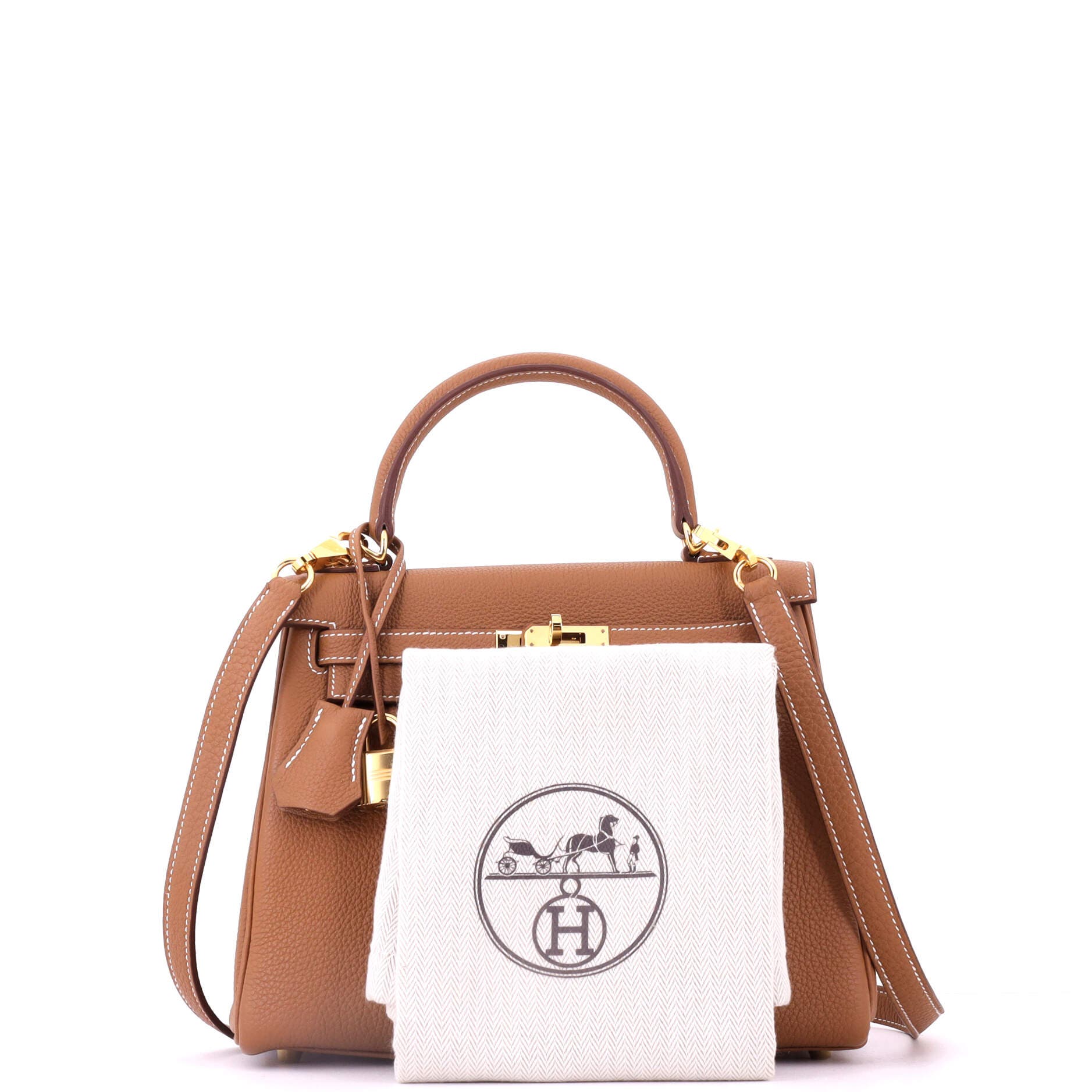 Kelly Handbag Brown Togo with Gold Hardware 25, Alternate, color, Metallic Gold