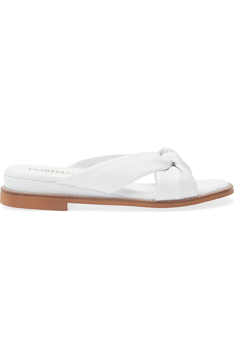 Cordani Hudson Slide Sandal, Alternate, color, White Leather