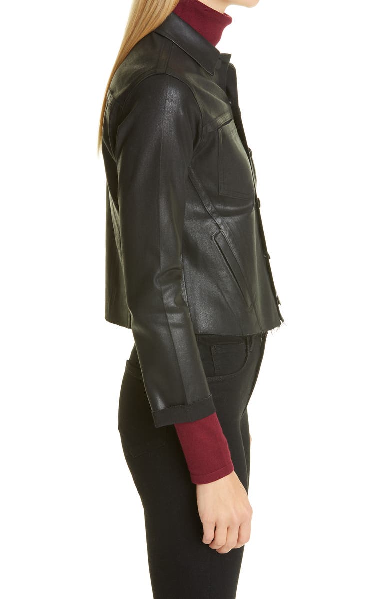 L'AGENCE Janelle Slim Fit Coated Jacket, Alternate, color, 