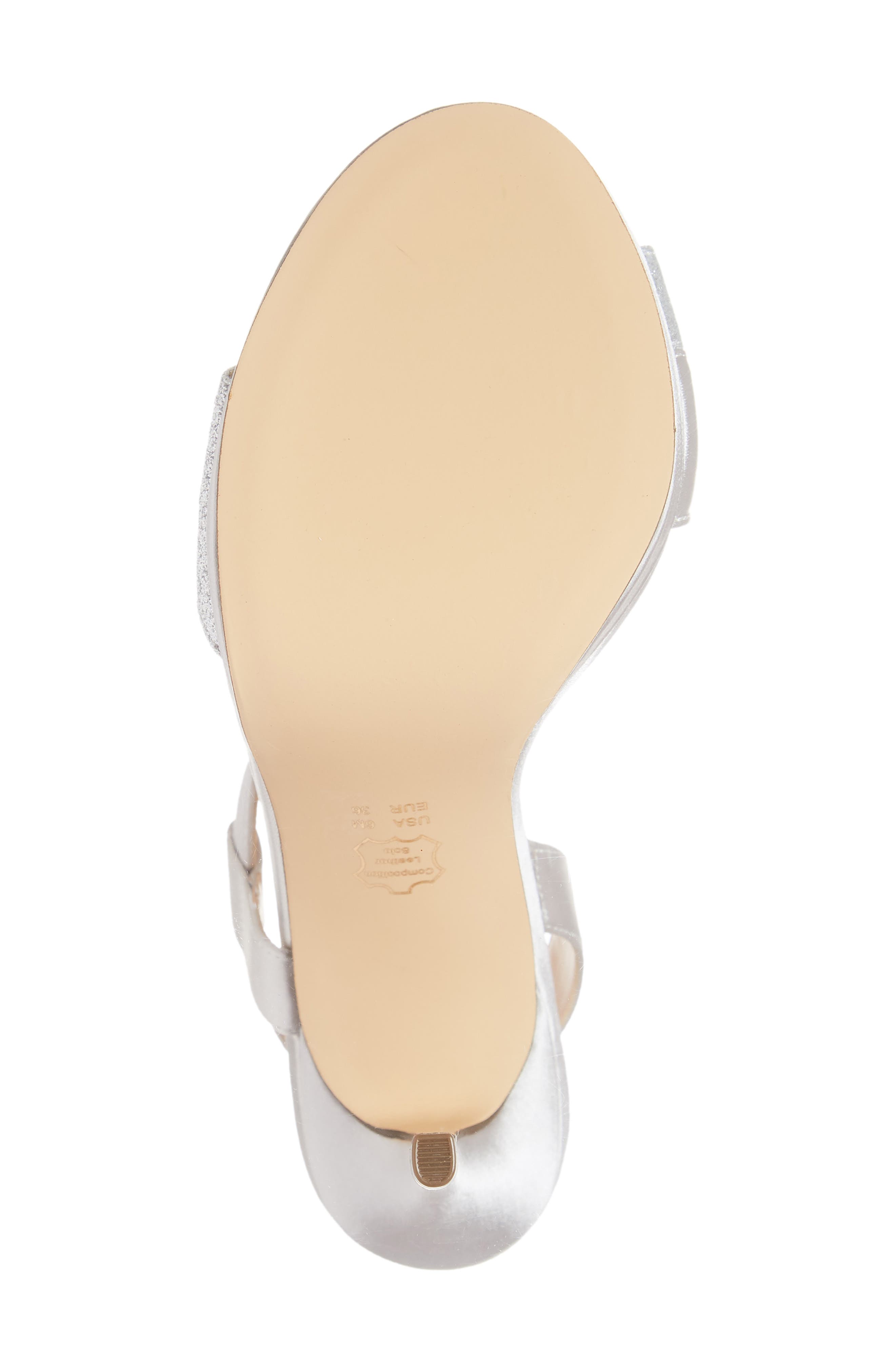 Robina Asymmetrical Sandal, Alternate, color, SILVER SATIN