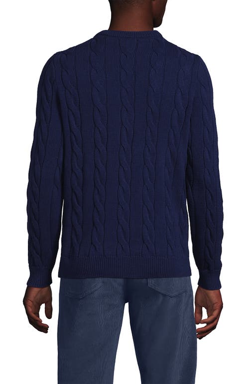 Lands' End Classic Cotton Drifter Signal Flags Crew Neck Sweater In Blue