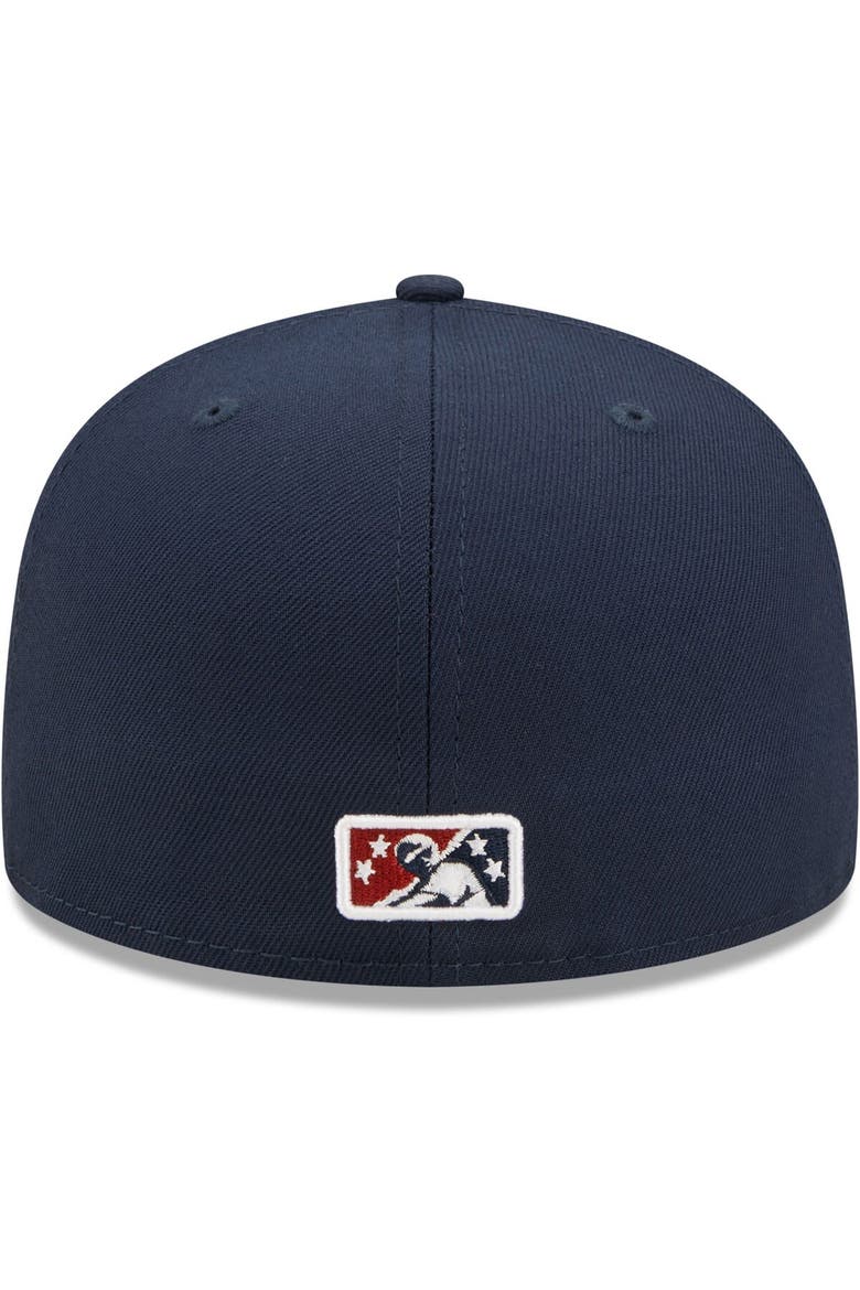 Men's New Era Navy Somerset Patriots Home Authentic Collection 59FIFTY Fitted Hat, Alternate, color, Navy