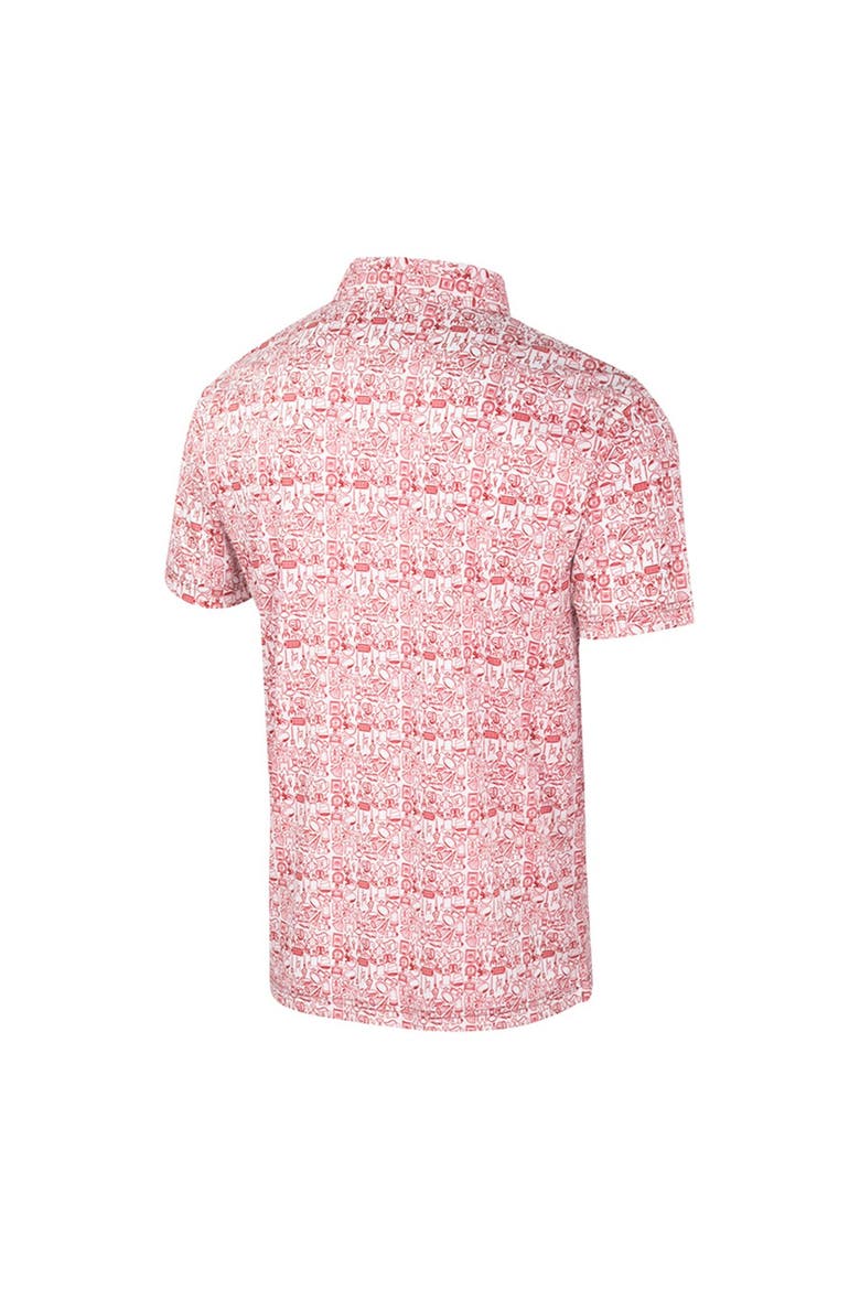 Men's Colosseum Scarlet/White Ohio State Buckeyes Big & Tall Allover Polo, Alternate, color, Scarlet