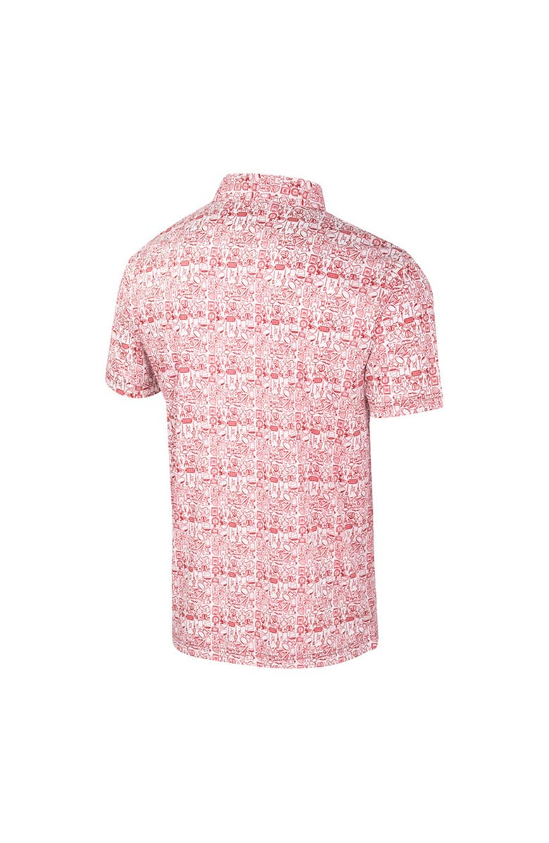 COLOSSEUM Men's Colosseum Scarlet/White Ohio State Buckeyes Big & Tall Allover Polo, Alternate, color, Scarlet