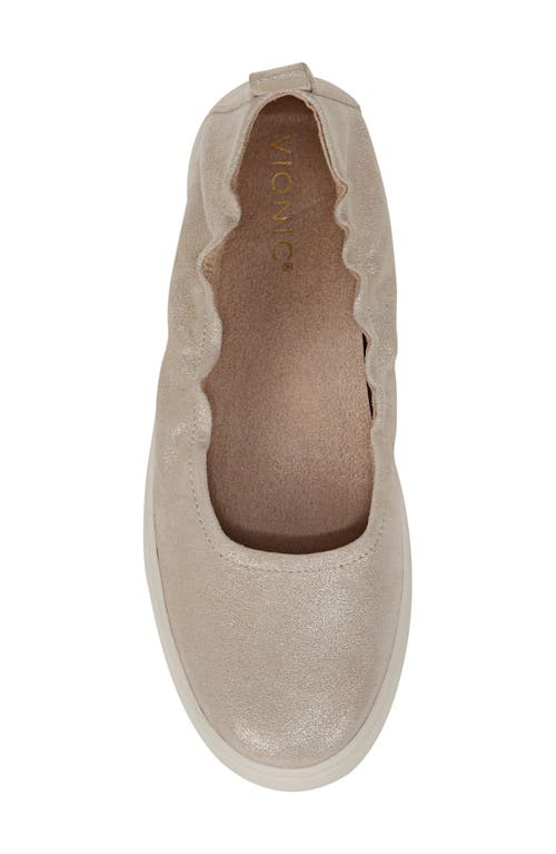 Vionic Uptown Ballet Slip-on Sneaker In Soft Gold