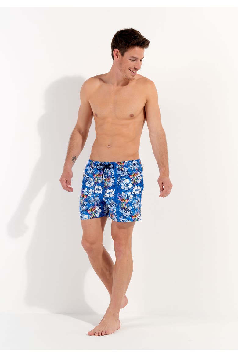 Colibris Beach Boxer, Alternate, color, Blue Print