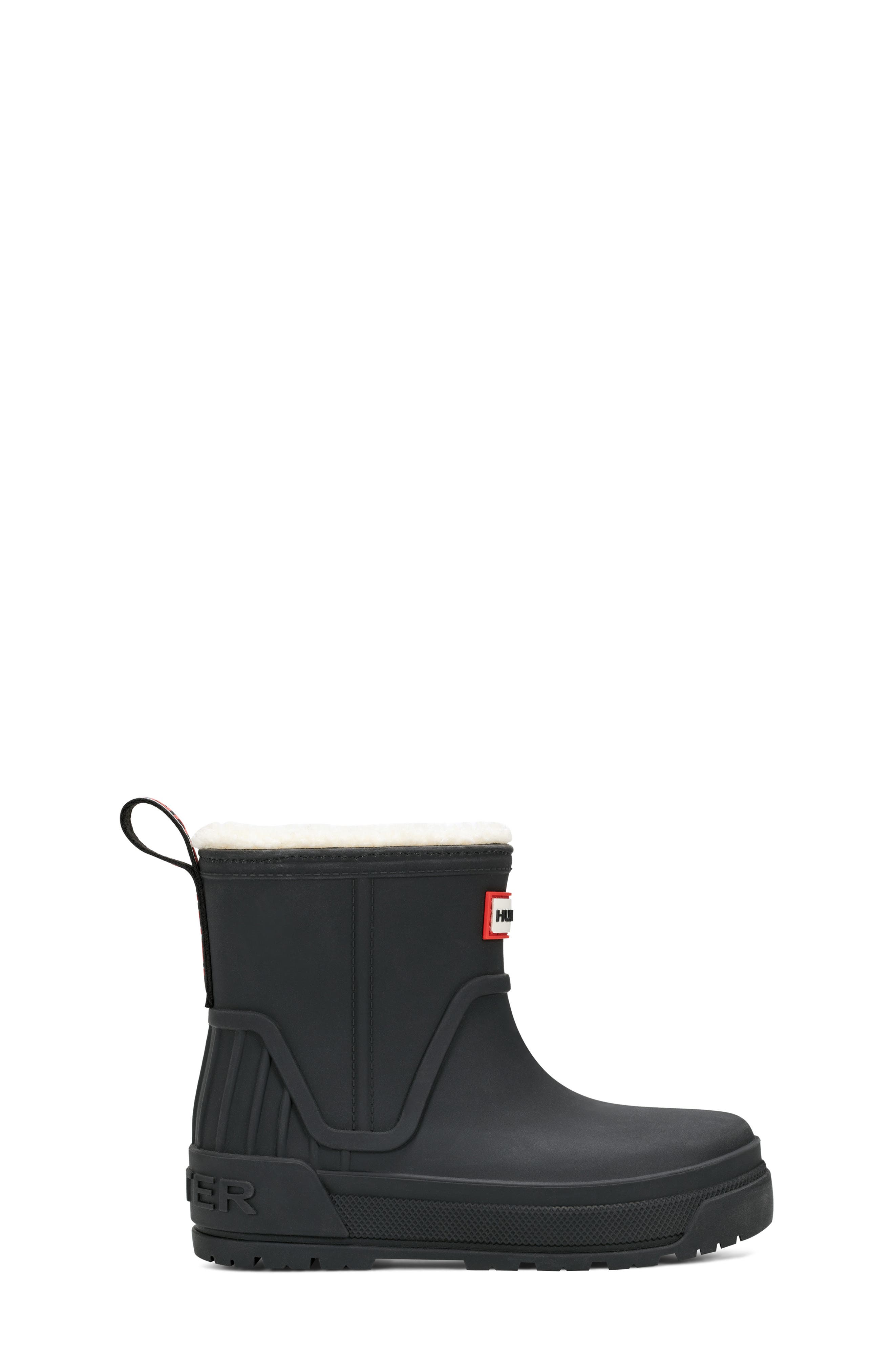 Hunter Kids' Hunger Gracey Insulated Waterproof Rain Boot, Alternate, color, Black