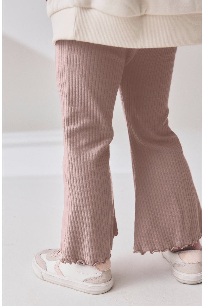 Kids' Patchwork Sweatshirt & Flare Leggings Set, Alternate, color, PINK