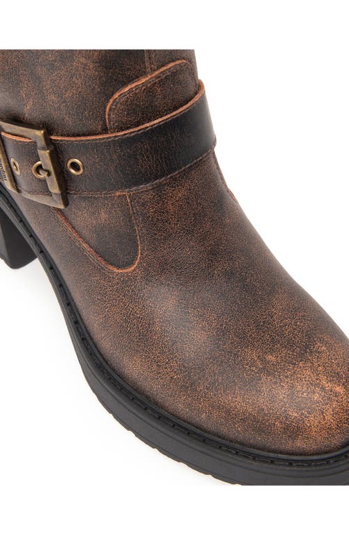 Nerogiardini Double Buckle Moto Bootie In Brown