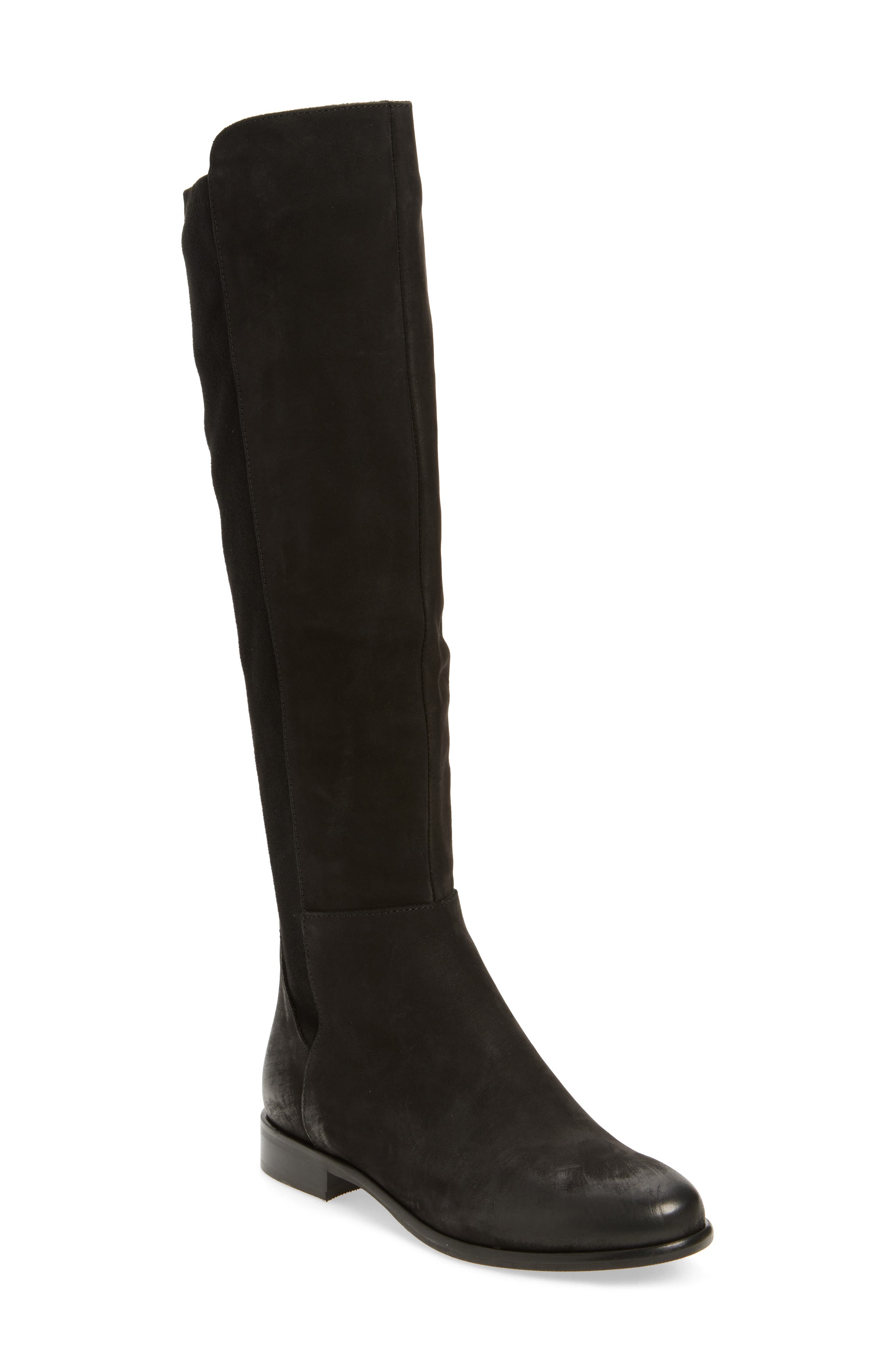 Cordani Bethany Knee High Boot, Main, color, Black Nubuck