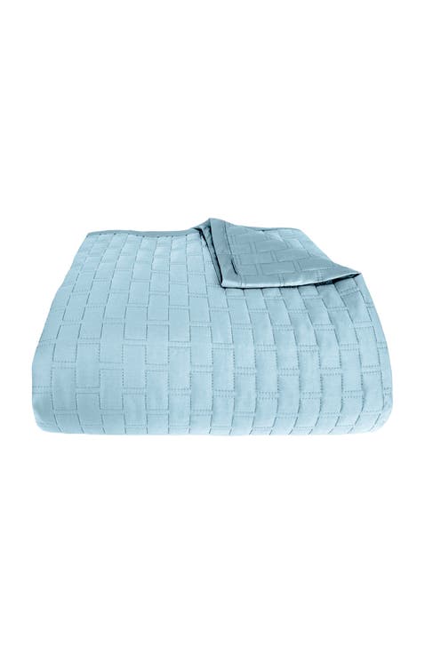 Luxury 100% Viscose Cooling Quilted Brick Coverlet