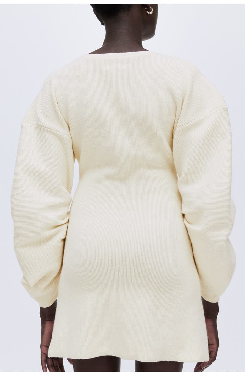 H&M Viscose-blend Rib-knit Dress, Alternate, color, Cream