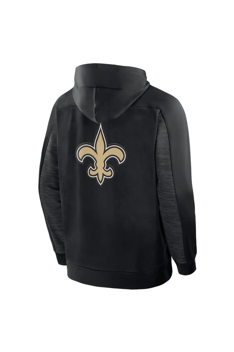 Men's Fanatics Black New Orleans Saints Checkdown Pass Full-Zip Hoodie, Alternate, color, Black