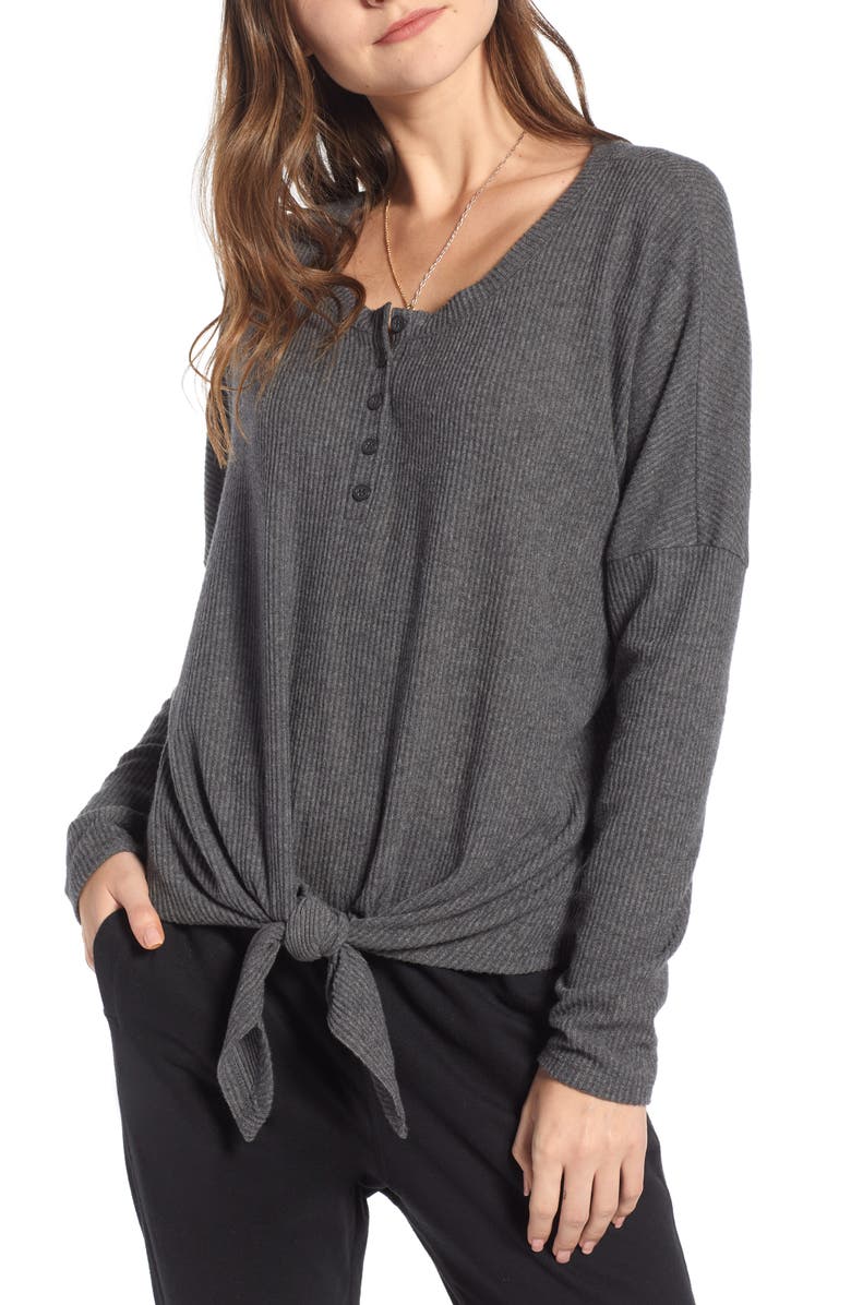 Treasure & Bond Tie Front Henley, Main, color, 