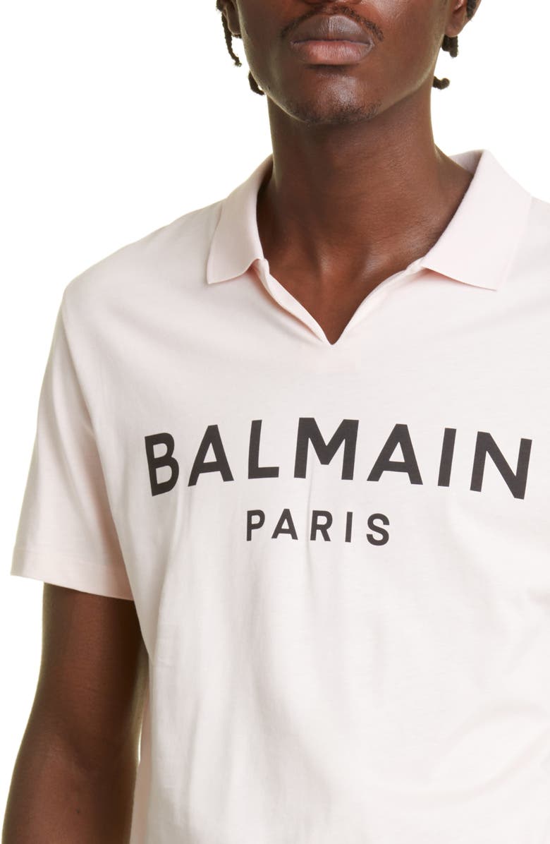 Balmain Men's Cotton Logo Polo, Alternate, color, 