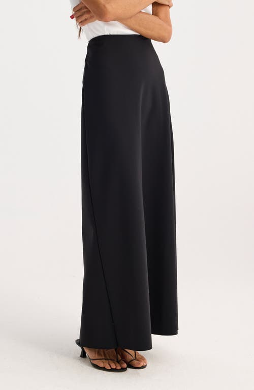 Shop Rohe Róhe Minimal High Waist Scuba Knit Maxi Skirt In Black