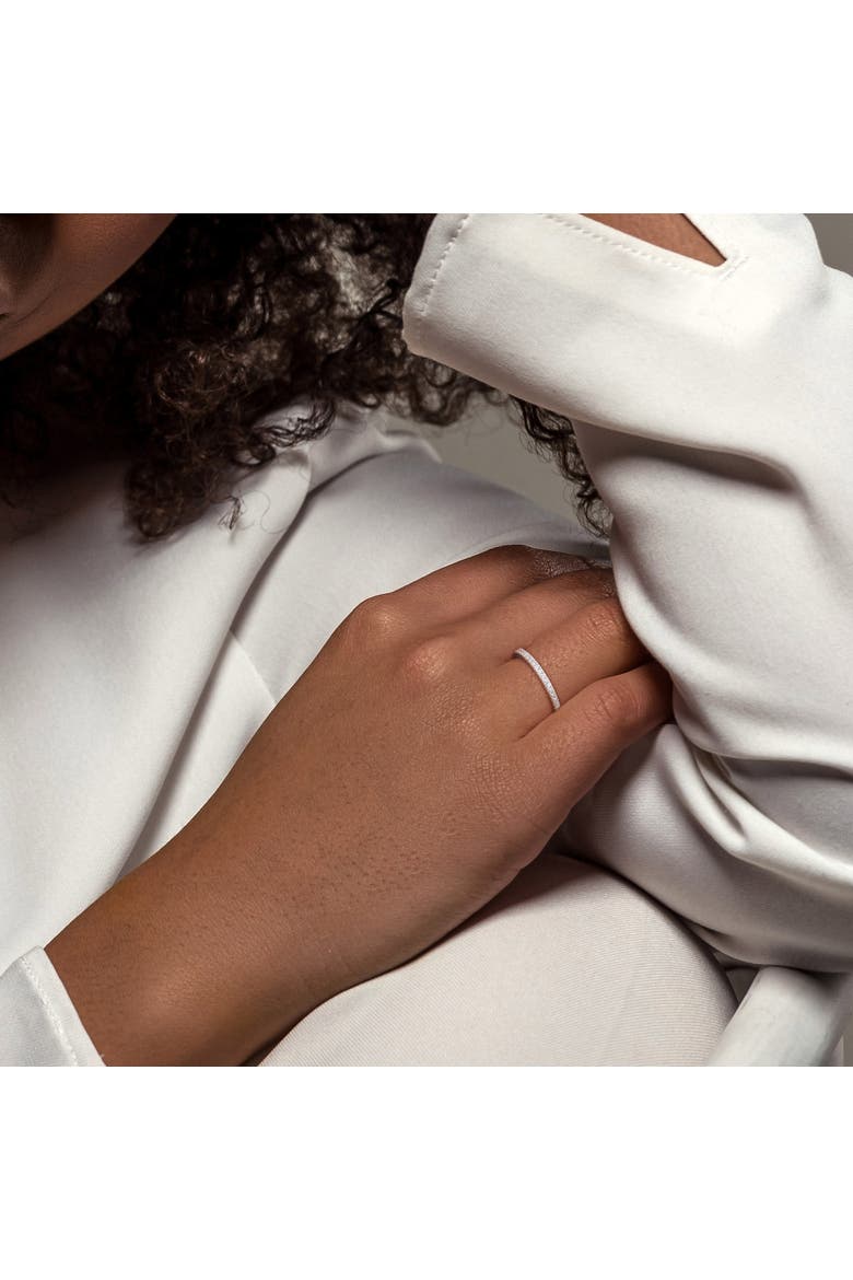 Lab Grown Diamond Anniversary Ring 14k, Alternate, color, White Gold