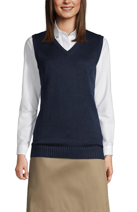 Popular Nordstrom navy cable knit sweater vest