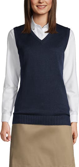 売れ筋商品|||ランズエンド ニット&セーター アウター レディース Women's School Uniform Cotton Modal Sweater Vest Evergreen Lands' End School Uniform Cotton Modal Sweater Vest | Nordstrom