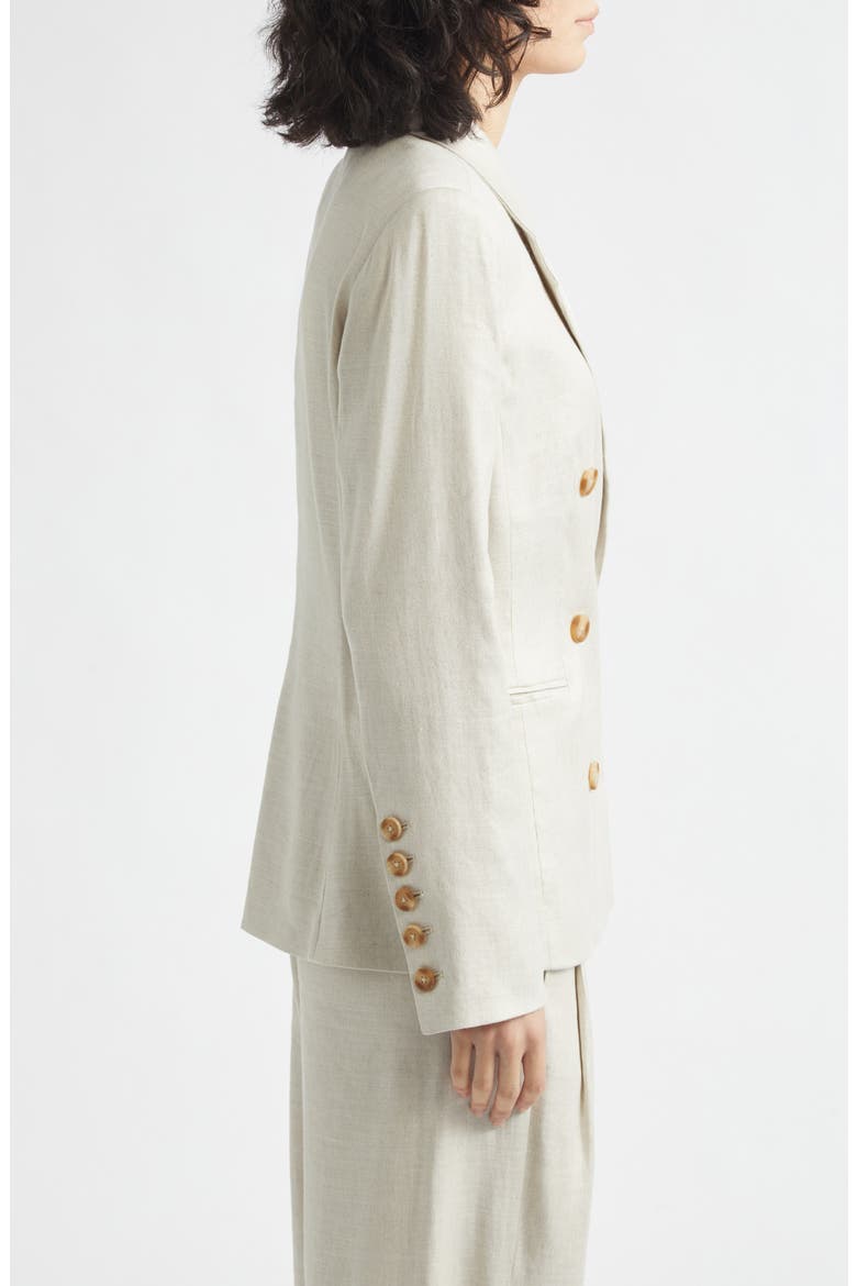 Jazmin Linen Blend Double Breasted Blazer, Alternate, color, DESERT