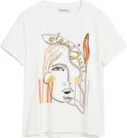 Desigual Abstract Cotton Graphic T-Shirt