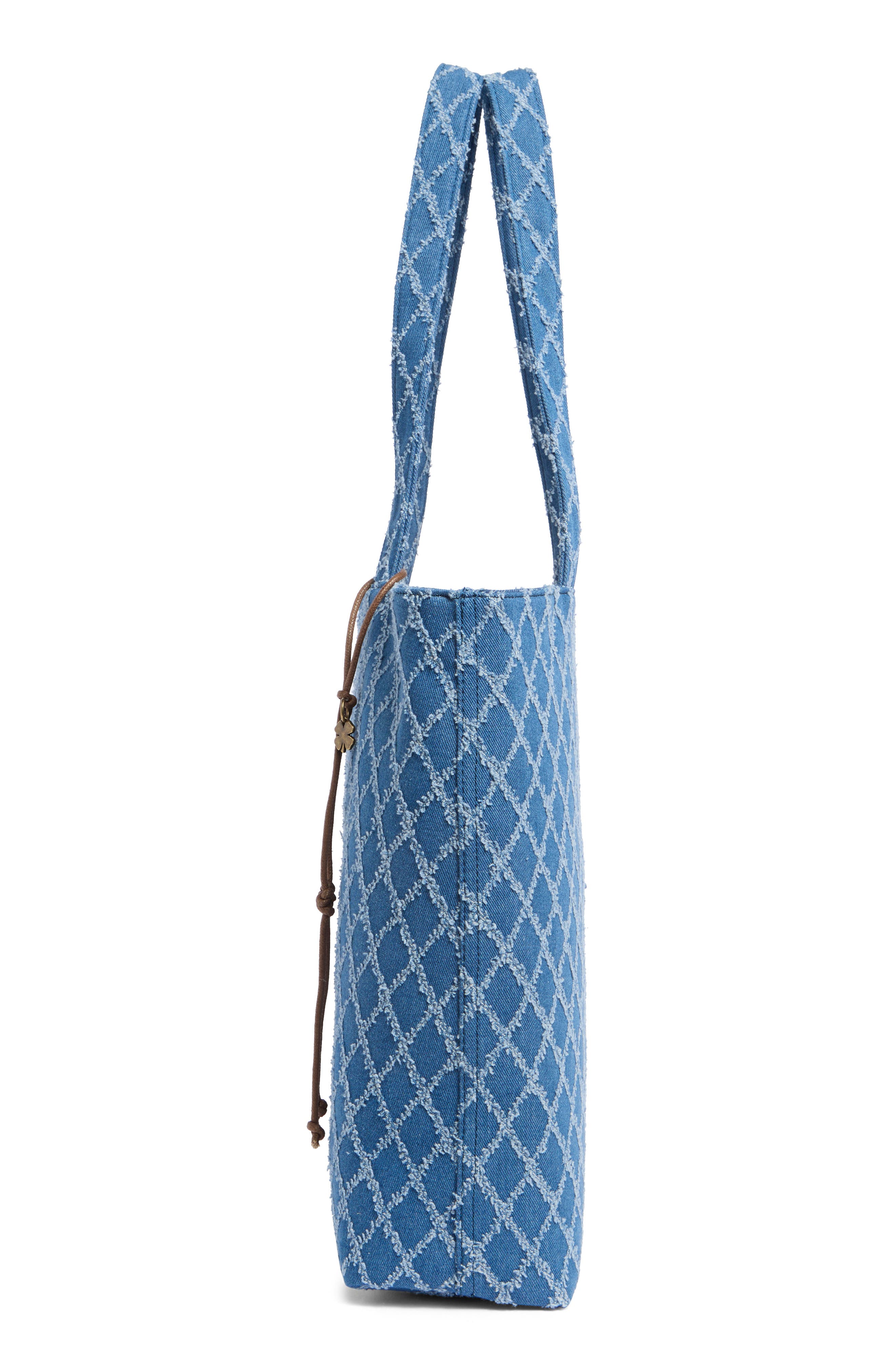 Pira Canvas Book Tote Bag, Alternate, color, DIAMOND DENIM