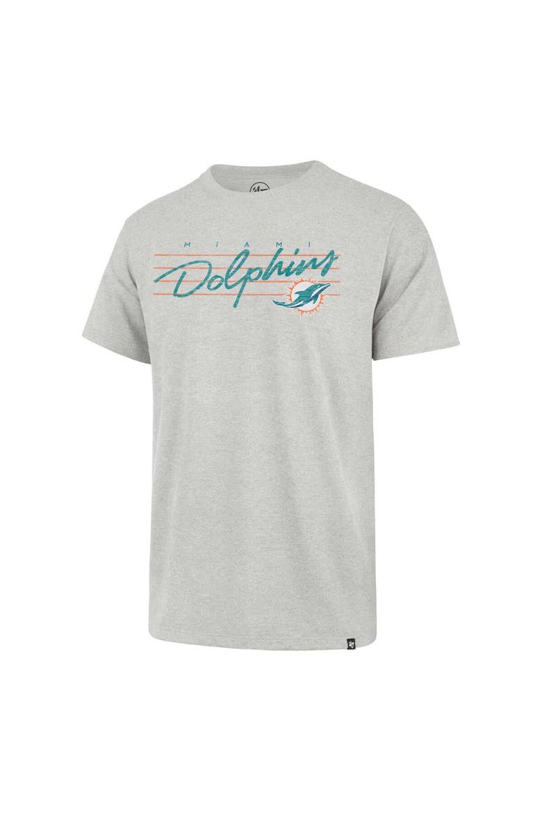 Men's '47 Gray Miami Dolphins Downburst Franklin T-Shirt, Alternate, color, Gray