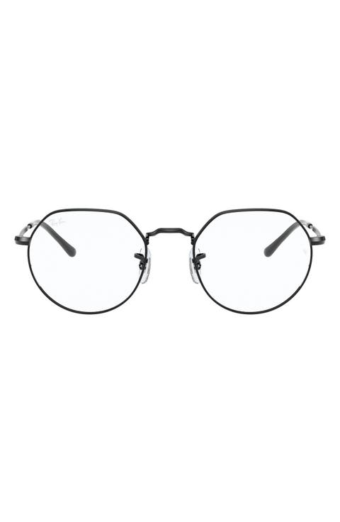 Unisex Jack 49mm Hexagonal Optical Glasses