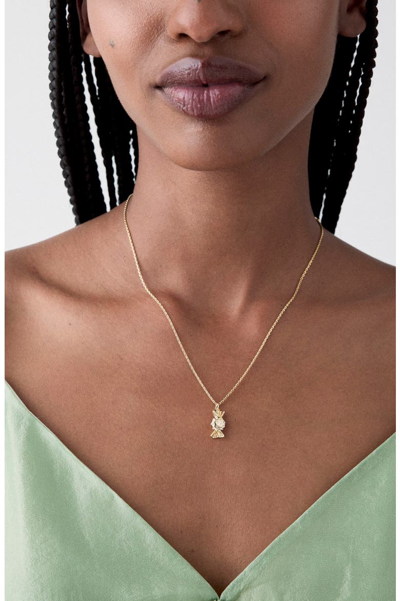 sweetness pendant necklace, Alternate, color, CLEAR/ GOLD