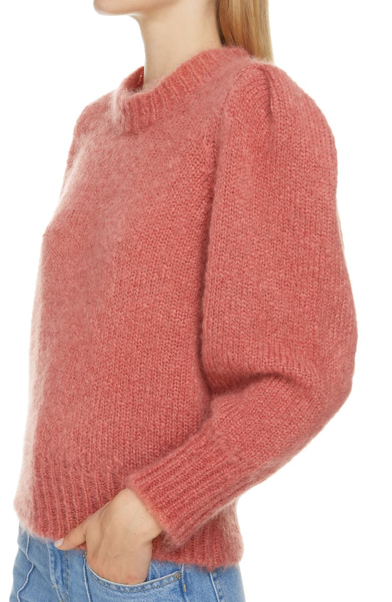 Isabel Marant Emma Puff Sleeve Mohair Blend Sweater, Alternate, color,