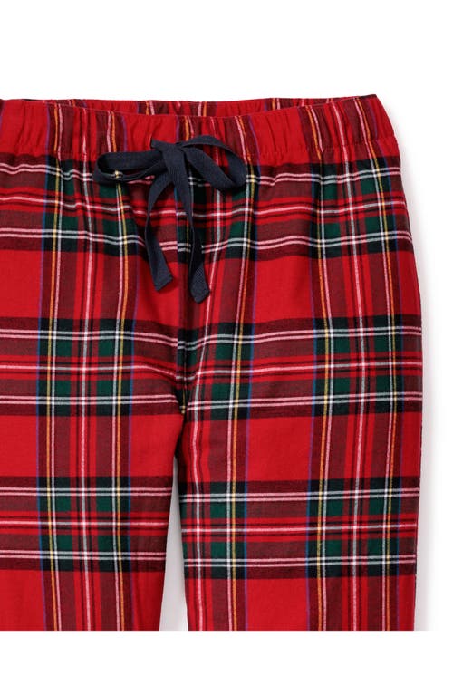 Petite Plume Imperial Tartan Pajama Pants In Red